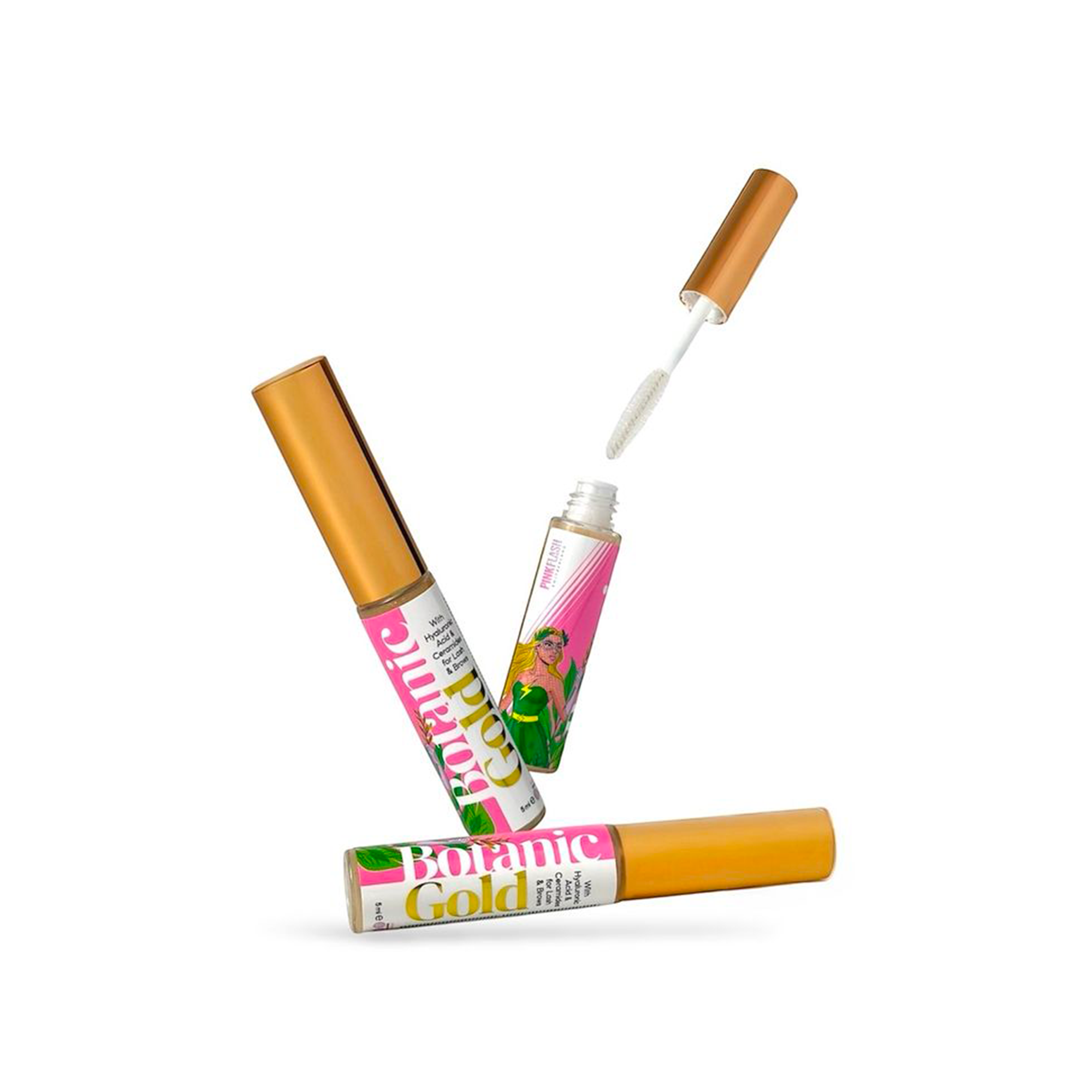 PINK FLASH | Botanic Gold — Sérum Aftercare Doré Cils & Sourcils (Plusieurs Formats)