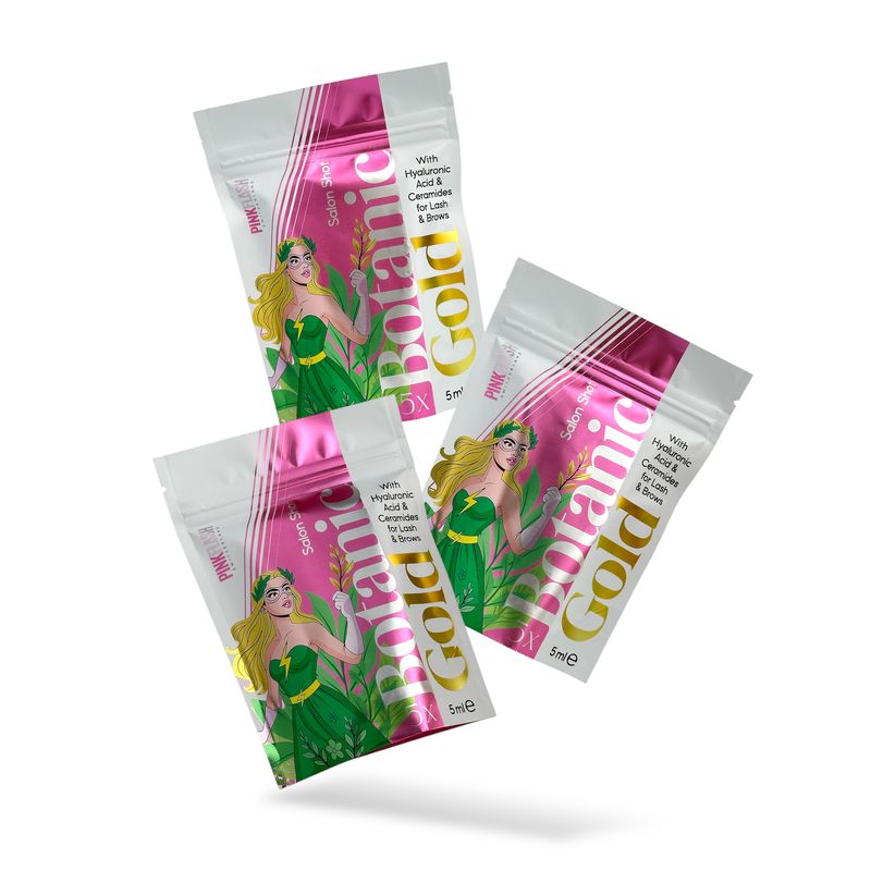 PINK FLASH | Botanic Gold — Sérum Aftercare Doré Cils & Sourcils (Plusieurs Formats)